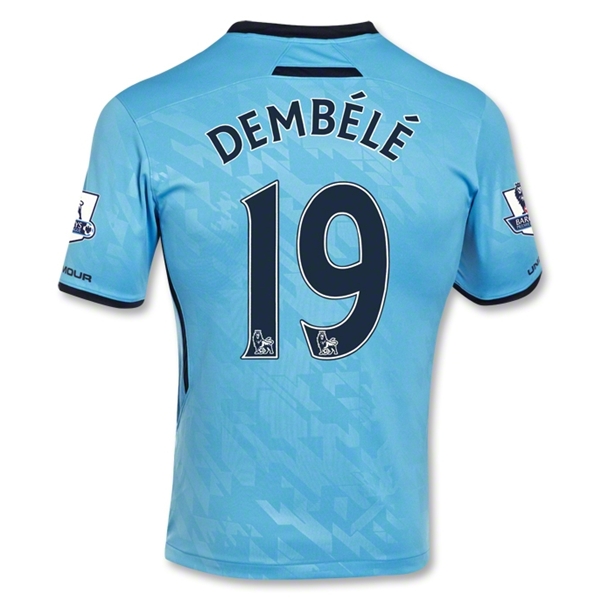 13-14 Tottenham Hotspur #19 DEMBELE Away Blue Jersey Shirt - Click Image to Close